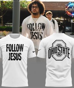 Ohio State Buckeyes Follow Jesus 2024 White T-Shirt