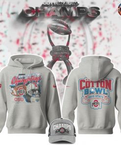 Ohio State Buckeyes Football Cotton Bowl Champions Grey Hoodie