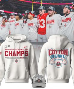 Ohio State Buckeyes Football Cotton Bowl Champions White Hoodie