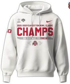 Ohio State Buckeyes Football Cotton Bowl Champions White Hoodie