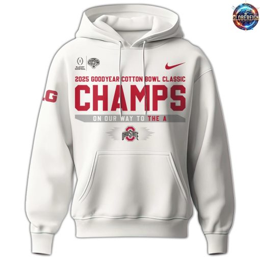 Ohio State Buckeyes Football Cotton Bowl Champions White Hoodie