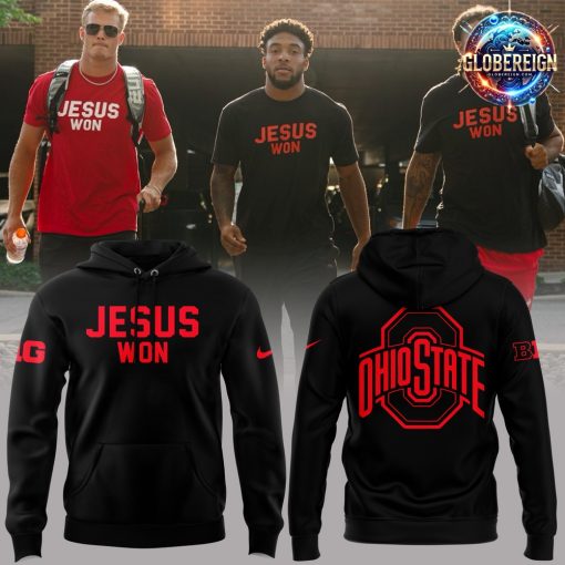 Ohio State Buckeyes Jesus Won 2024 Black Hoodie