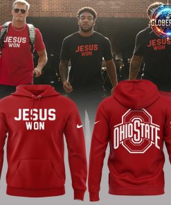 Ohio State Buckeyes Jesus Won 2024 Red Hoodie