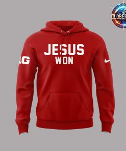 Ohio State Buckeyes Jesus Won 2024 Red Hoodie