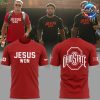 Ohio State Buckeyes Jesus Won 2024 Black T-Shirt