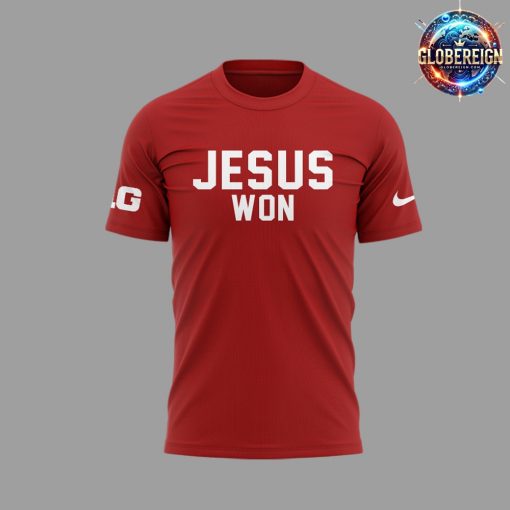 Ohio State Buckeyes Jesus Won 2024 Red T-Shirt