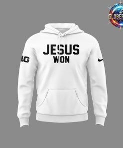 Ohio State Buckeyes Jesus Won 2024 White Hoodie