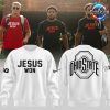 Ohio State Buckeyes Follow Jesus 2024 White Sweatshirt