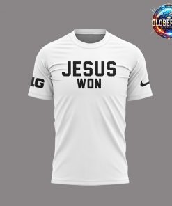 Ohio State Buckeyes Jesus Won 2024 White T-Shirt