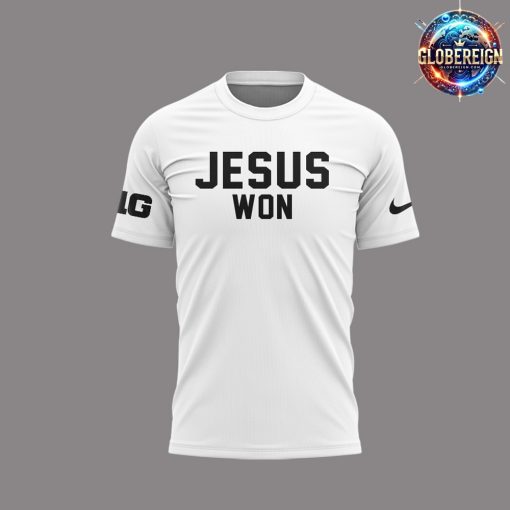 Ohio State Buckeyes Jesus Won 2024 White T-Shirt