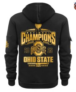 Ohio State Buckeyes NCAA National Champions 2025 Black Half Zip Hoodie