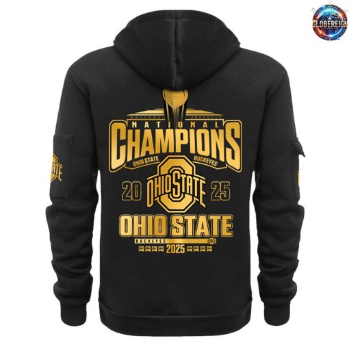 Ohio State Buckeyes NCAA National Champions 2025 Black Half Zip Hoodie