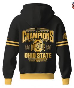 Ohio State Buckeyes NCAA National Champions 2025 Black Hoodie