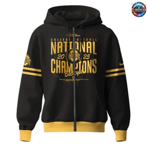 Ohio State Buckeyes NCAA National Champions 2025 Black Hoodie