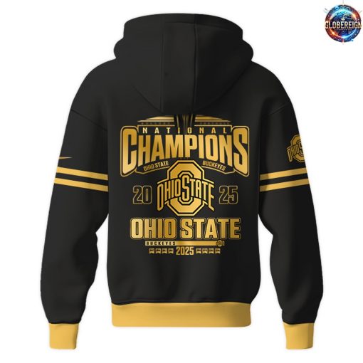 Ohio State Buckeyes NCAA National Champions 2025 Black Hoodie