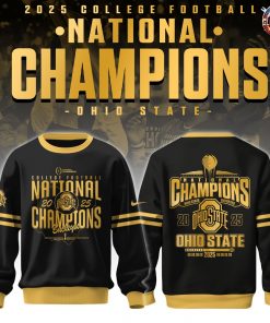 Ohio State Buckeyes NCAA National Champions 2025 Black Sweatshirt