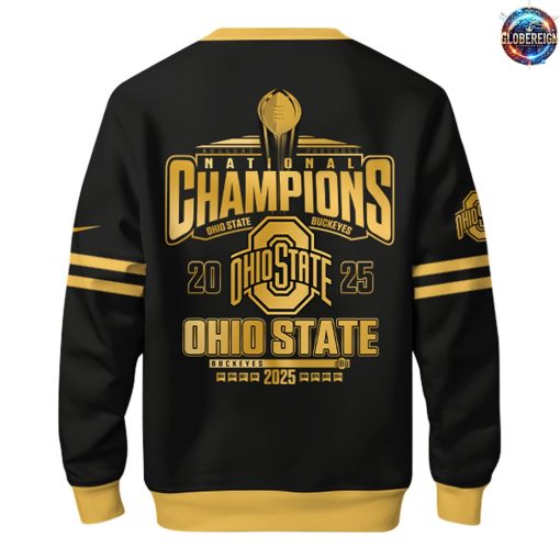 Ohio State Buckeyes NCAA National Champions 2025 Black Sweatshirt