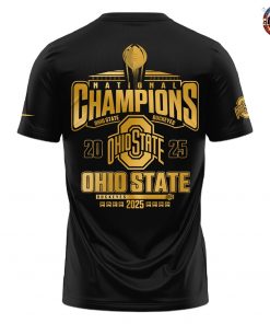 Ohio State Buckeyes NCAA National Champions 2025 Black TShirt