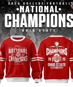 Ohio State Buckeyes NCAA National Champions 2025 Limited Edition Red Sweatshirt