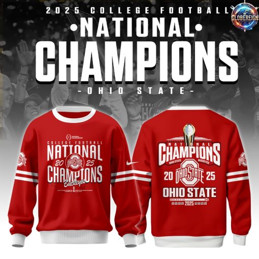 Ohio State Buckeyes NCAA National Champions 2025 Limited Edition Red Sweatshirt