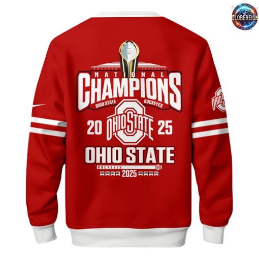 Ohio State Buckeyes NCAA National Champions 2025 Limited Edition Red Sweatshirt