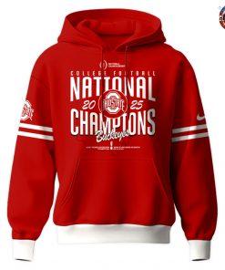 Ohio State Buckeyes NCAA National Champions 2025 Red Hoodie