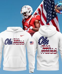 Ole Miss Rebels Military Appreciation 2024 White Hoodie