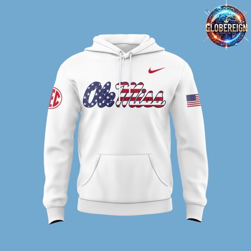 Ole Miss Rebels Military Appreciation 2024 White Hoodie