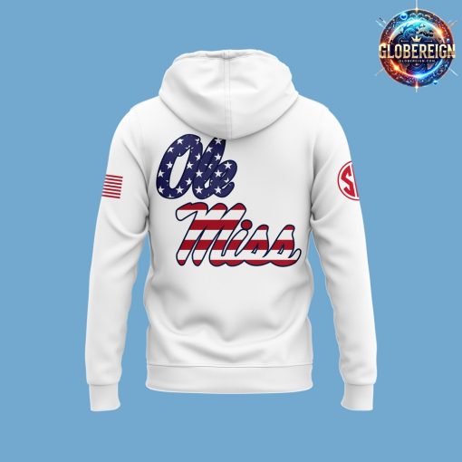 Ole Miss Rebels Military Appreciation 2024 White Hoodie