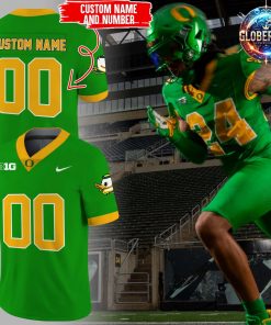 Oregon Ducks Big 10 Green Football Jersey