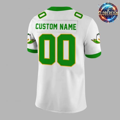 Oregon Ducks Big 10 White Football Jersey