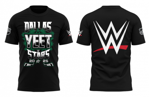 WWE YEET x Dallas Stars 2025 Limited Edition Black T-Shirt