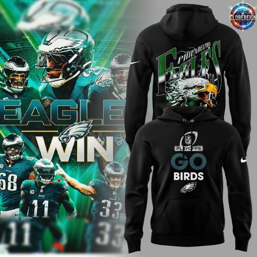 Philadelphia Eagles 2024 NFL Playoffs Go Birds Hoodie