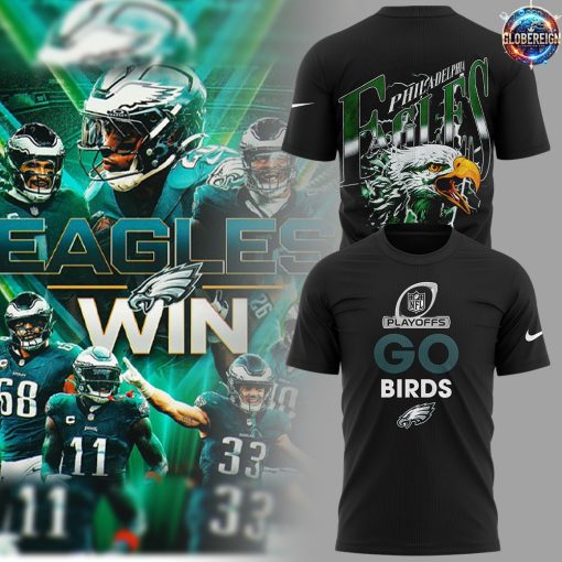 Philadelphia Eagles 2024 NFL Playoffs Go Birds T-Shirt