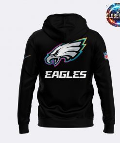 Philadelphia Eagles Crucial Catch Intercept Cancer Black Hoodie