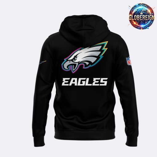 Philadelphia Eagles Crucial Catch Intercept Cancer Black Hoodie