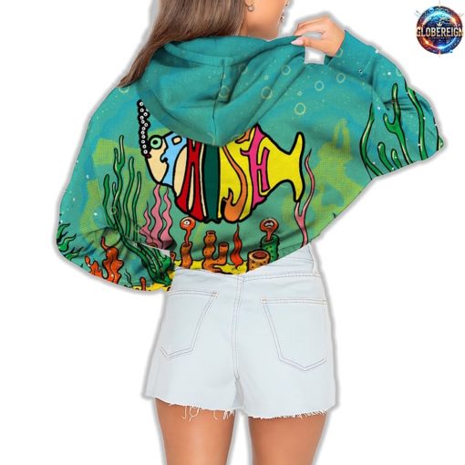 Phish Rhinestone Cropped Pullover Hoodie