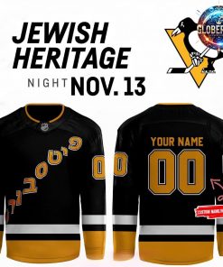 Pittsburgh Penguins Jewish Heritage Night Hockey Jersey