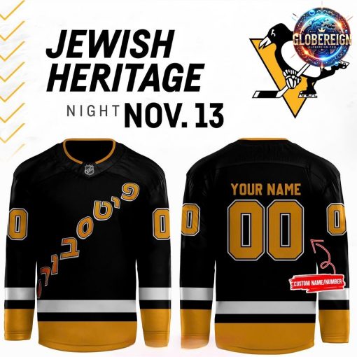 Pittsburgh Penguins Jewish Heritage Night Hockey Jersey