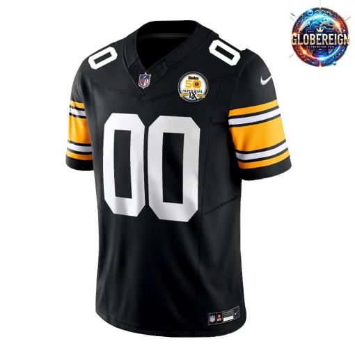 Pittsburgh Steelers 50th Anniversary Super Bowl IX Custom Football Jersey