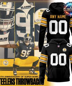 Pittsburgh Steelers 50th Anniversary Super Bowl IX Custom Hoodie