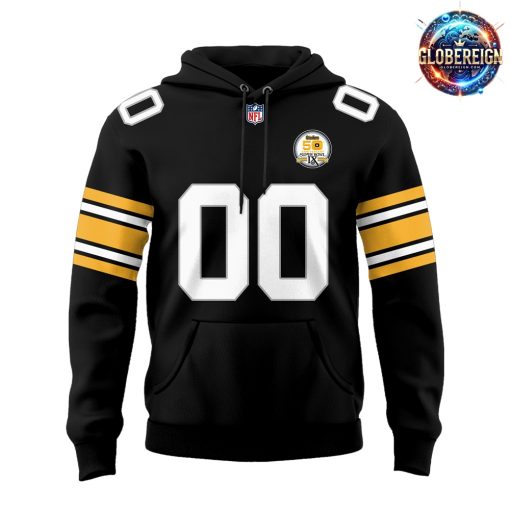 Pittsburgh Steelers 50th Anniversary Super Bowl IX Custom Hoodie