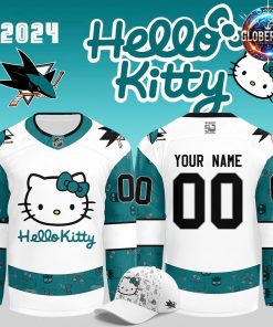 San Jose Sharks x Hello Kitty 50th Anniversary Hockey Jersey