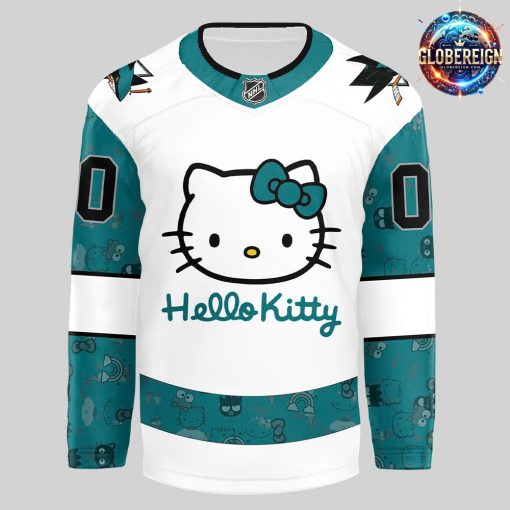 San Jose Sharks x Hello Kitty 50th Anniversary Hockey Jersey