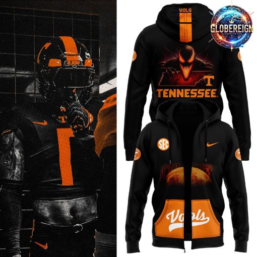 Tennessee Vols Football Venom Dark Mode Special Zip Hoodie