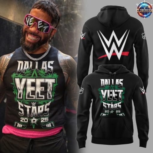 WWE YEET x Dallas Stars 2025 Limited Edition Black Hoodie