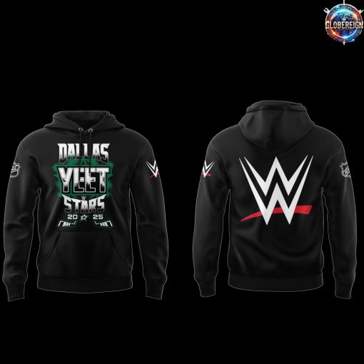 WWE YEET x Dallas Stars 2025 Limited Edition Black Hoodie