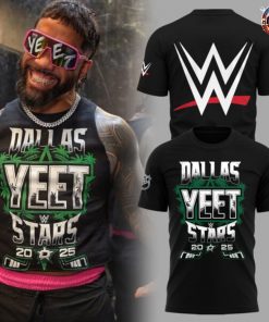 WWE YEET x Dallas Stars 2025 Limited Edition Black T-Shirt