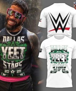 WWE YEET x Dallas Stars 2025 Limited Edition White T-Shirt