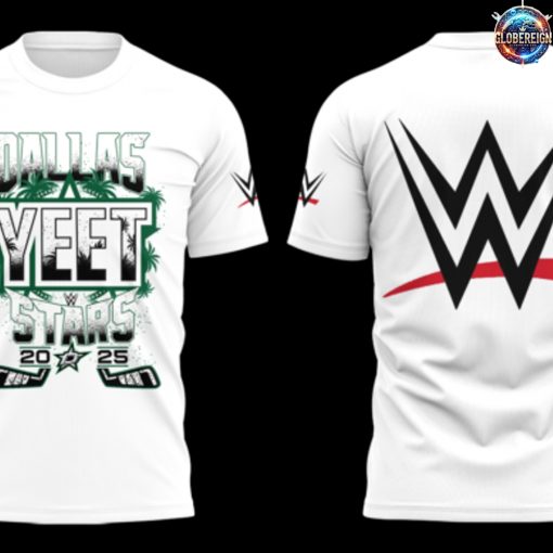 WWE YEET x Dallas Stars 2025 Limited Edition White T-Shirt